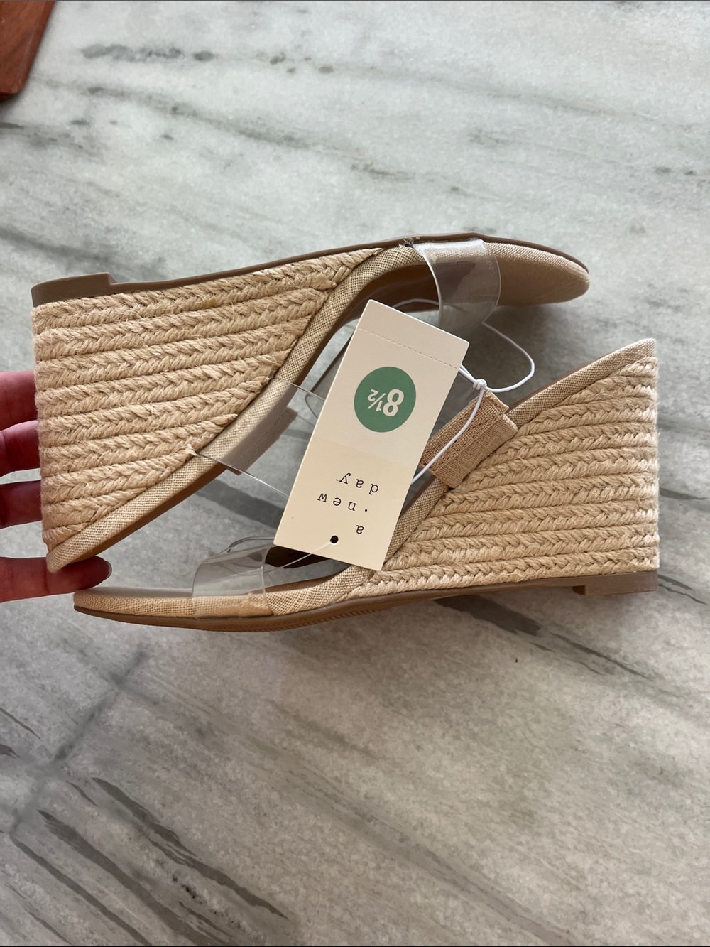 A New Day Ansel Transparent Strap Wedge Sandal in Natural - Picture 5 of 6
